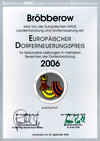 Urkunde des Europäischen Dorferneuerungspreises 2006